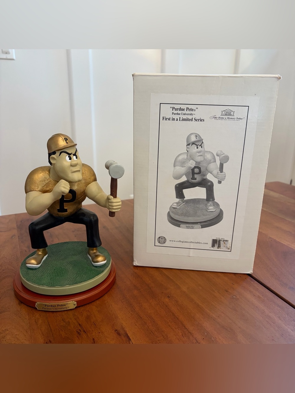 Vintage 1998 Purdue Pete Mascot Figurine Limited Series Memory Company with Box